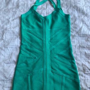 Bebe teal bandage dress